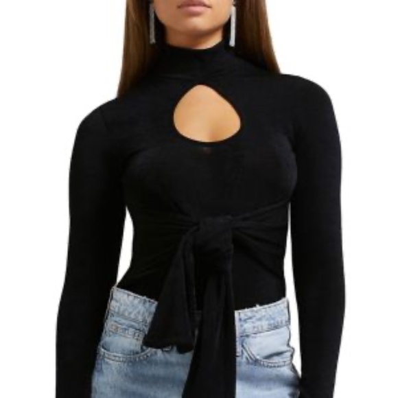 NWT River Island Cut-Out Detail Belted Wrap Top, UK14/US10 - Picture 2 of 14